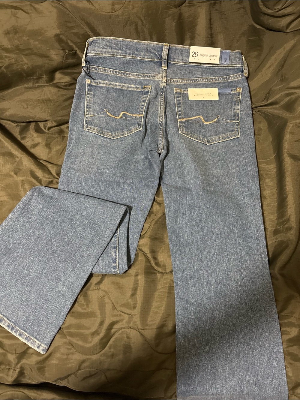 7 For All Mankind Light Blue Denim Jeans - Picture 2 of 3